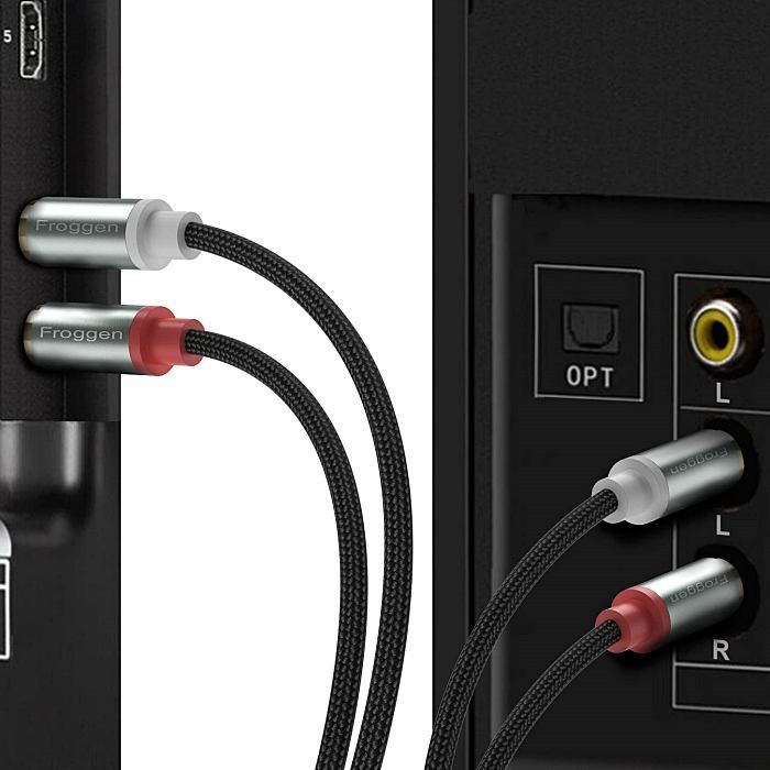 FROGGEN Dual 2RCA-2RCA Audio cable 2.15 meters - Cabo áudio hi-fi - 0733277458457_2