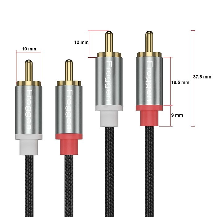 FROGGEN Dual 2RCA-2RCA Audio cable 2.15 meters - Cabo áudio hi-fi - 0733277458457_4