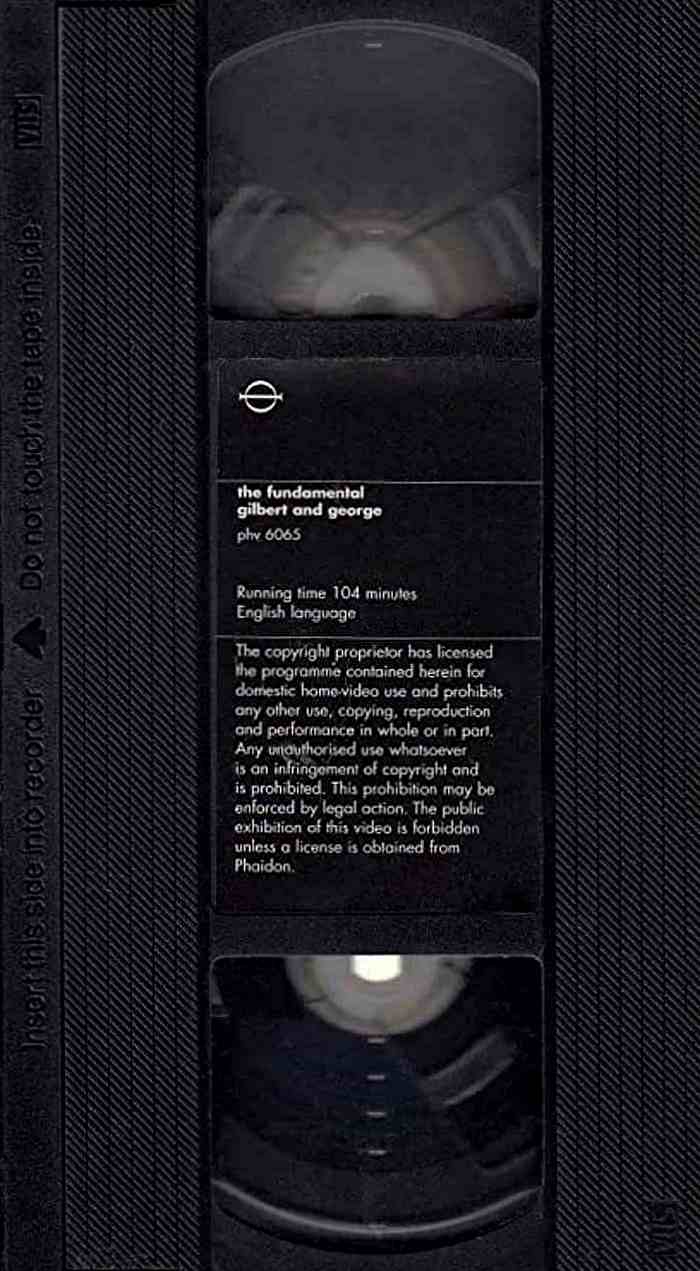 GILBERT & GEORGE, GERALD FOX - The Fundamental Gilbert And George - VHS Pal - PHV6065_3