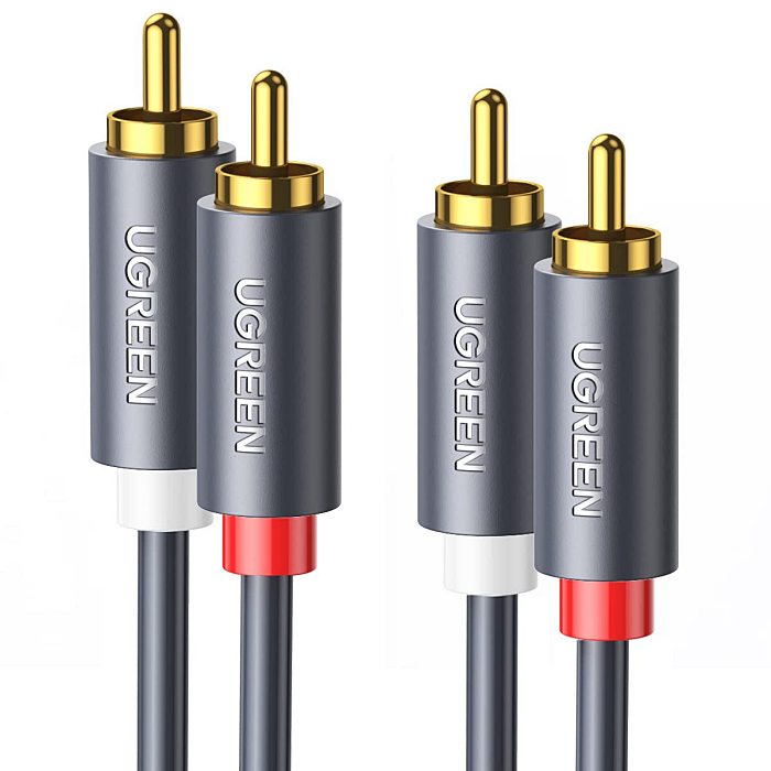 UGREEN 2RCA Male to 2RCA Male Cable 1.5m (Black) - Cabo áudio hi-fi - 10517