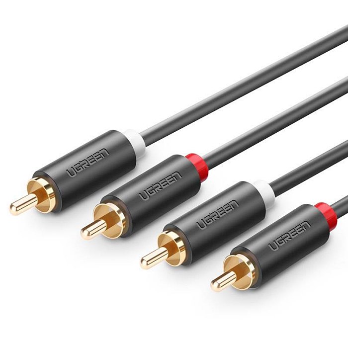 UGREEN 2RCA Male to 2RCA Male Cable 1.5m (Black) - Cabo áudio hi-fi - 10517_2