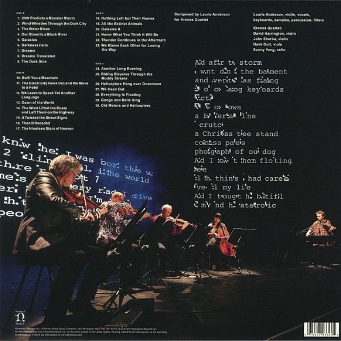LAURIE ANDERSON & KRONOS QUARTET - Landfall - 2LP - 564164-1_2