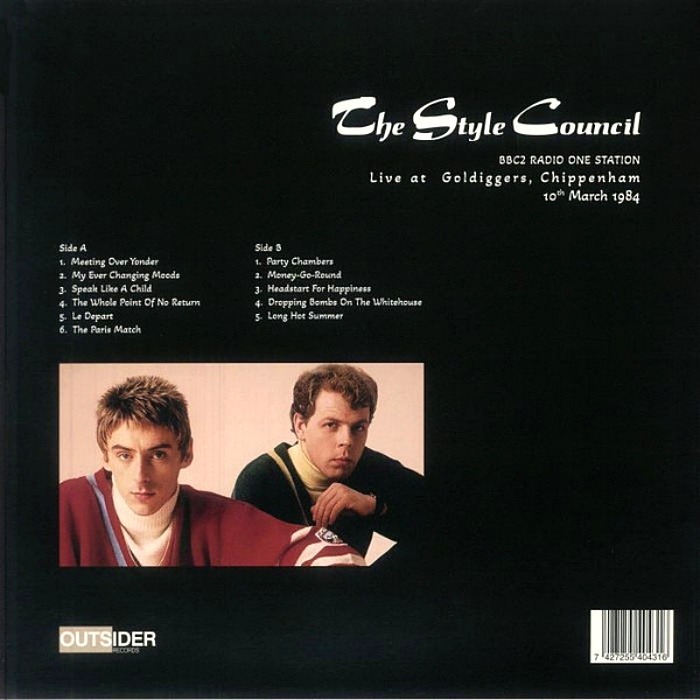 STYLE COUNCIL (THE) - BBC 2 Radio One Station, Live At Goldiggers, Chippenham 10th March 1984 - LP red limited - OUTS043_2